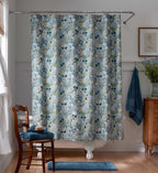 Percale Shower Curtain - Strawberry Fields Slate