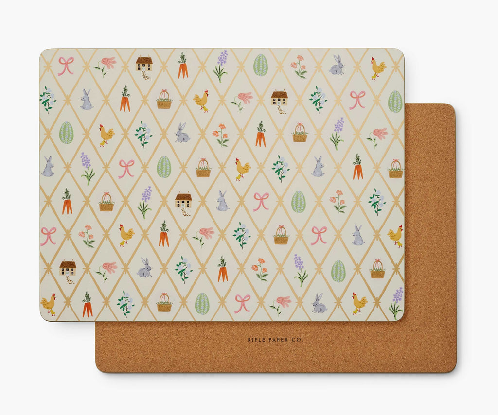 Cork Placemats - Spring Farm
