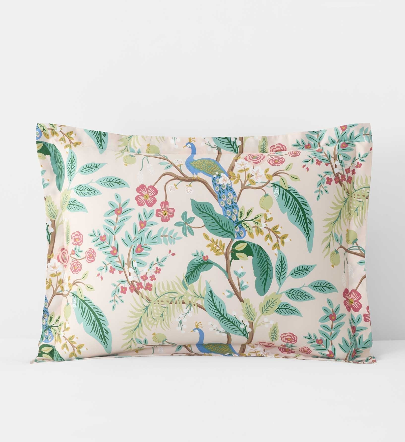 Sateen Sham - Peacock Blush