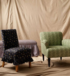 Louise Slipcover Dining Chair - Ditsy Dahlia Navy
