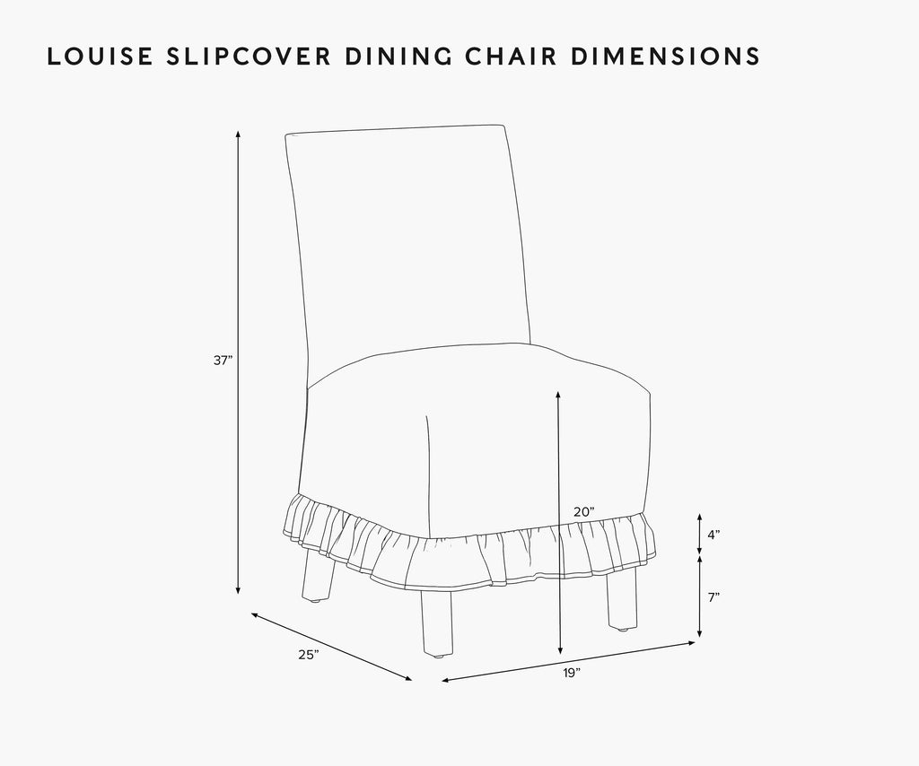 Louise Slipcover Dining Chair - Dahlia