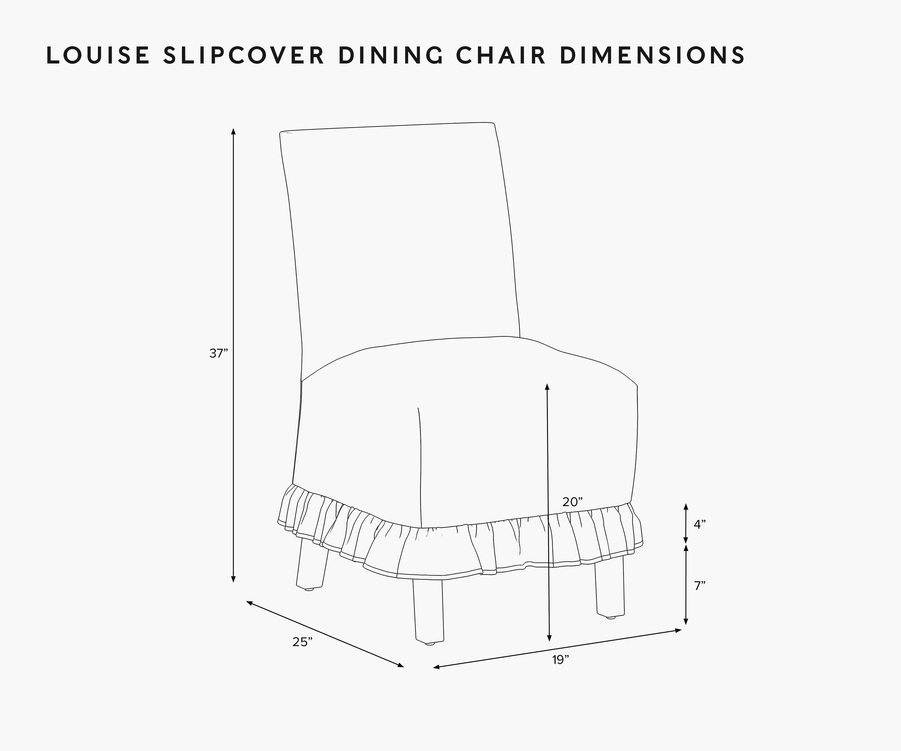 Louise Slipcover Dining Chair - Peacock