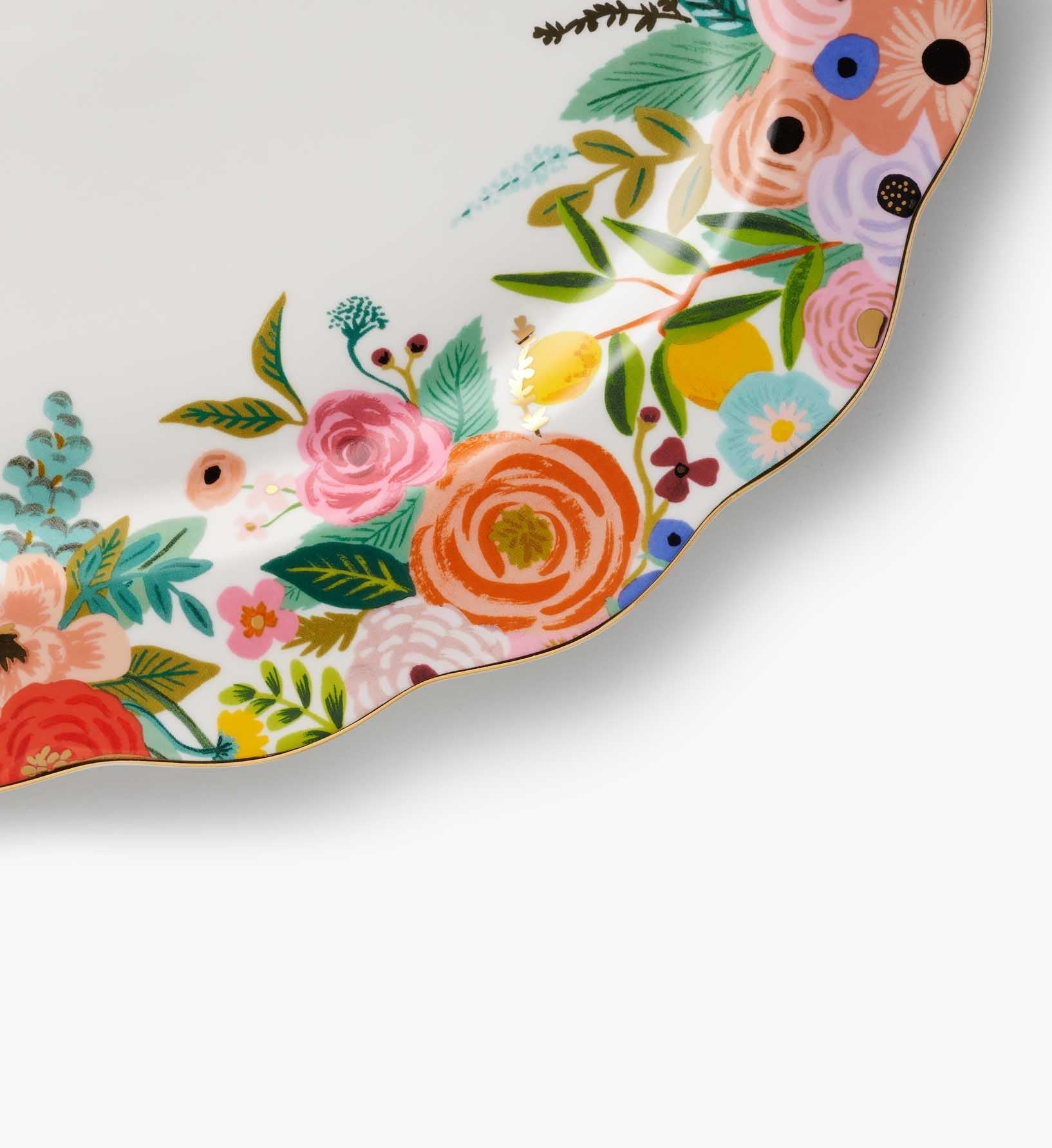 Large Porcelain Serving Platter - Garden Party
