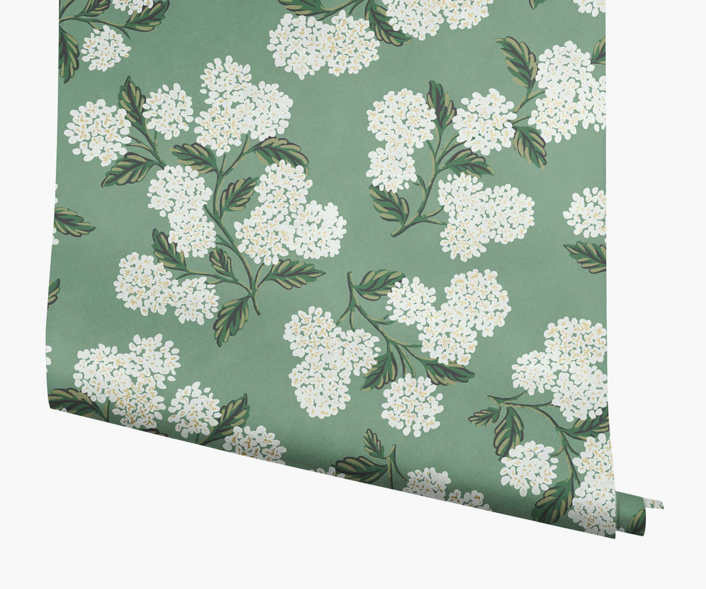 Hydrangea Wallpaper - Jade