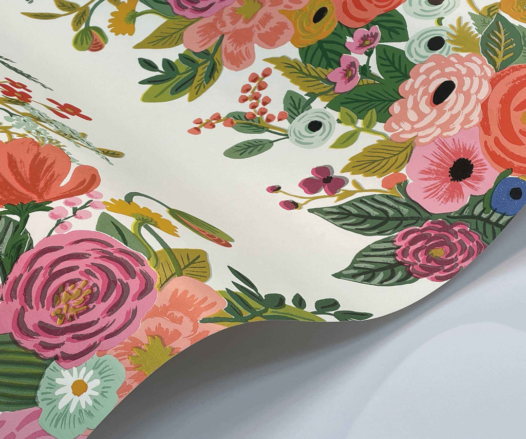 Garden Party Trellis Wallpaper - Rose Multi